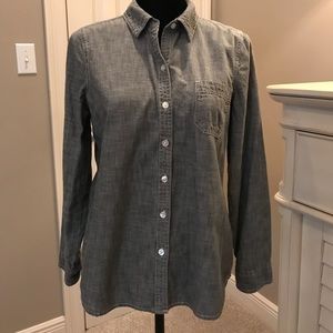 Old Navy Black Chambray Button Down Shirt